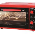 Ηλεκτρικός φούρνος Floria-2898 ΚΟΚΚΙΝΟΣ 38L - 1500W με σχάρα και δίσκο, θερμοκρασία 320°C