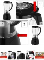 Μπλέντερ FLORIA ZLN-3080, 300W, 1.5L - 3 ταχύτητες, λειτουργία παλμού, λεπίδες από ανοξείδωτο ατσάλι - Image 5