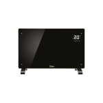 Ηλεκτρικό πάνελ θερμοπομπό τοίχου Zilan ZLN2823 - 2000W, μαύρο γυαλί, ψηφιακός έλεγχος με τηλεχειριστήριο