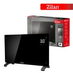 Ηλεκτρικό πάνελ θερμοπομπό τοίχου Zilan ZLN2823 - 2000W, μαύρο γυαλί, ψηφιακός έλεγχος με τηλεχειριστήριο - Image 4