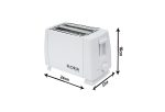 Φρυγανιέρα Floria ZLN1833 - 2 φέτες, 700W, 7 επίπεδα ψησίματος, κομψός σχεδιασμός, λευκό - Image 2