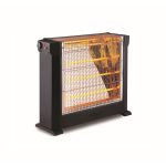 Ηλεκτρικός θερμαντήρας Floria ZLN6197, 2200W, 4 αντιστάσεις Χαλαζία, σύστημα ασφαλείας ανατροπής, Μαύρος