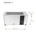 Φρυγανιέρα Zilan ZLN6234 ψηφιακή αφής 1400W - 7 επίπεδα ψησίματος, premium inox - Image 9