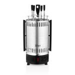 Κατακόρυφη ηλεκτρική σχάρα Zilan ZLN5565, 900W, αυτόματη περιστροφή, 5 ανοξείδωτες σούβλες, σώμα αλουμινίου