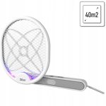 Ηλεκτρική ρακέτα εντόμων Zilan ZLN7088, λευκή, 2800V, LED, επαναφορτιζόμενη με βάση - Image 3