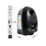 Ηλεκτρική σκούπα με σακούλα Zilan ZLN8471 1200W + κεφαλή Turbo - μεγάλη ισχύς αναρρόφησης, 5 φίλτρα, καλώδιο 5m - Image 4