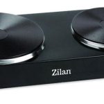 Ηλεκτρική εστία Zilan ZLN8273 με 2 μάτια, 2500W, σώμα από σμάλτο χάλυβα, μαύρη - θερμοστάτης και προστασία υπερθέρμανσης
