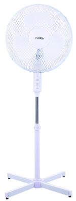 Ανεμιστήρας με βάση FLORIA ZLN-1180, 40W, αθόρυβος κινητήρας, ρυθμιζόμενο ύψος 98-130cm, περιστροφή 90°, Λευκός
