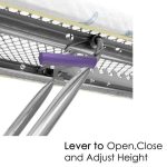 Σιδερώστρα ZILAN ZLN 7666 με ρυθμιζόμενο ύψος - 110x33 cm, πτυσσόμενη με θήκη σίδερου - Image 5