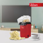 Συσκευή ποπ κορν Zilan ZLN8046 1200W - Σύστημα ζεστού αέρα χωρίς λάδι, κόκκινο - Image 5