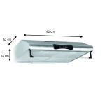 Απορροφητήρας τοίχου ZILAN ZLN-9676 - 62cm, 2 μοτέρ, 360m³/h, πλενόμενο φίλτρο αλουμινίου, inox - Image 2