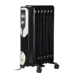 Ηλεκτρικό Καλοριφέρ Floria ZLN-3642, μαύρο 1500W - 7 στοιχεία, 3 βαθμίδες ισχύος, ρυθμιζόμενος θερμοστάτης