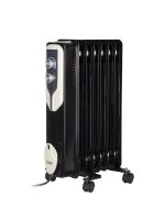 Ηλεκτρικό Καλοριφέρ Floria ZLN-3642, μαύρο 1500W - 7 στοιχεία, 3 βαθμίδες ισχύος, ρυθμιζόμενος θερμοστάτης