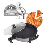 Ηλεκτρικό τηγάνι πίτσας Floria ZLN4957 - 36cm, 1500W, γυάλινο καπάκι, αντικολλητικό - Image 3