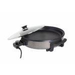 Ηλεκτρικό τηγάνι πίτσας Floria ZLN4957 - 36cm, 1500W, γυάλινο καπάκι, αντικολλητικό - Image 2