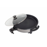 Ηλεκτρικό τηγάνι πίτσας Floria ZLN4957 - 36cm, 1500W, γυάλινο καπάκι, αντικολλητικό - Image 4
