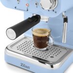 Μηχανή Espresso Zilan ZLN2861 Ρετρό Μπλε Χειροκίνητη Μηχανή Εσπρέσο - 15 Bar, 1,25 L, 1100 W με αφροποιητή γάλακτος - Image 3