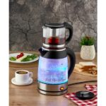 Σετ ηλεκτρικού βραστήρα Zilan ZLN4858 - 2200W, ψηφιακός έλεγχος, βοριοπυριτικό γυαλί, 1,8L + 0,8L - Image 3