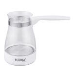Ηλεκτρικός βραστήρας Floria ZLN8139 - premium γυάλινος 0,5L, 800W, κομψός λευκός σχεδιασμός - Image 3