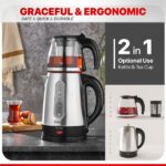 Ηλεκτρικός βραστήρας + σετ βραστήρα FLORIA ZLN-3581 - 2200W, ανοξείδωτο ατσάλι/μαύρο, 1,7L + 0,9L - Image 4