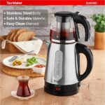 Ηλεκτρικός βραστήρας + σετ βραστήρα FLORIA ZLN-3581 - 2200W, ανοξείδωτο ατσάλι/μαύρο, 1,7L + 0,9L - Image 5